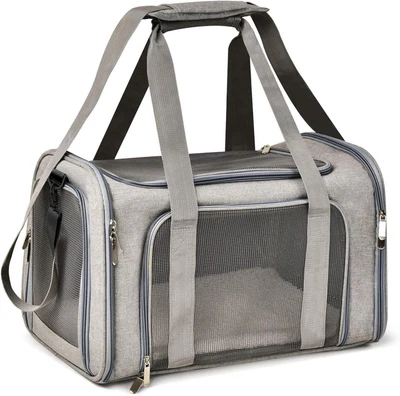 Cat, Dog Carrier for Small Medium Cats Puppies up to 7 Kg, Escape-Proof, TSA ...