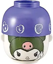 Sanrio SAN4642-4 Kuromi Soup Bowl, Rice Bowl, Large Tableware Set, Approx. 4.3 x 2.8 inches (11 x 7 cm), Tableware, Miscellaneous Goods, Chromoi, Birthday Gift, Purple