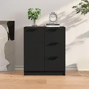 Sideboard Black 60x30x70 cm Engineered Wood Dining Storage