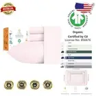 Luxury Blush Pink Percale Bed Sheet Set - 100% Organic Cotton & GOTS Certified