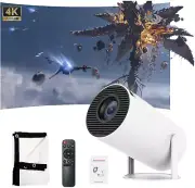 Moviehub Ultra HD Mini Projector with 60" Screen and Immersive Sound