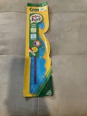 Crayola Blue 12" Wavy Edge School Ruler Clips in Binder 1998