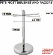 RoyalShave Chrome Safely Razor and Brush Stand