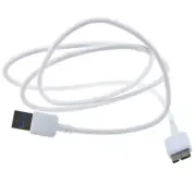 White USB 3.0 Data Sync Cable Cord Lead for Seagate STCV2000100 Wireless Plus
