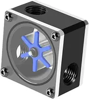 3Ways Water Cooling Flowmeter 6 Impeller Flow Meter Indicator G1/4 Thread for Computer PC Water Cooling System