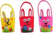 HAWILLOSCH 3pcs Cute Easter Eggs Easter Egg Material Kit Cartoon Basket Bunny for Fidget Pop up DIY Basket Educational for