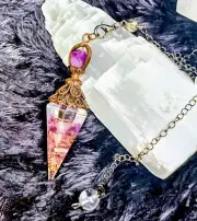 Orgonite Crystal Pendulum. Divination. Wicca. Witchcraft