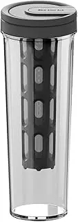 watchget Portable Cold Brew Coffee Maker 34oz/1L Iced Coffee Maker and Tea Brewer Leak-Proof Removable Fine Mesh Filter Perfect for Outdoor Camping Trip (Dark Grey)