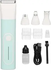 Dog Clippers and Trimmer Grooming Small Pet Shaver Kit 4 Blade Heads Professional Hair with Comfortable Handle