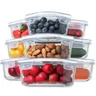 Glass Food Storage Containers with Lids, [18 Piece] Meal Prep Containers, Air...