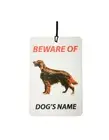 Personalized Irish Setter Dog Car Air Freshener