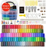 112 Colors Polymer Clay Oven Bake Modeling Kit 16 Accessories Non-Toxic DIY Art
