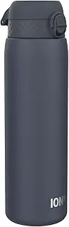 Ion8 1.2 Litre Stainless Steel Drinking Bottle, Leak-Proof, One-Handed Opening, Secure Locking, Dishwasher Safe, Folding Lid, Carry Handle, Easy to Clean, Durable and Scratch-Resistant, Navy Blue