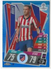 2020-21 Topps Chrome Match Attax Saul Niguez Blue Refractor #/150 Madrid
