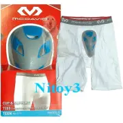 McDavid Double-Layer Compression Shorts w/FlexCup Youth-Teen Large: 30-34"