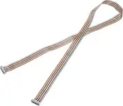 uxcell IDC Rainbow Wire Flat Ribbon Cable 2.54mm Pitch 20 Pin Connection Line FC Dual Female Gray Connector for DIY Experiment 4 Ft Length 1 Pcs