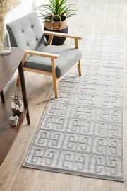 Rug Culture Silver Art Deco Textured Rug