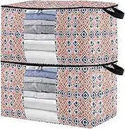 sanluoli 60L 2 Pack Under Bed Storage Boxes with Reinforced Handles, clear window Closet Organizers And Storage Drawer