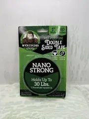 Double Sided Adhesive Tape (1" x 60"), Nano Tape, Indoor & Outdoor, Clear Rem...