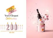 Veuve Clicquot Rose Champagne Colorama 200th Anniv. Birthday Cake Ice Bucket