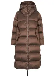 Varley Payton Quilted Shell Coat - Dark Brown - S (UK8-10 / S) S (UK8-10 / S)