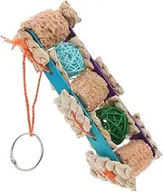 TOBBOMEY Bird for Parrots Natural Chew with Pine Hanging Foraging for Bird Cages Safe and Stable Encourages Physical Activity and Play