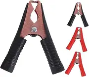 MUCKLILY 4pcs Plated Alligator Battery Charger Clamps for Automotive Maintenance Reliable Connection for Cars Motorcycles Boats Versatile Battery Replacement Accessories