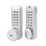 Double‑Sided Mechanical Password Lock with Keys, Keypad Entry Door Lock, C