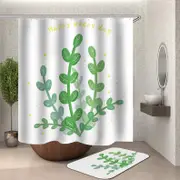 Inspirational Green Leaves Shower Curtain