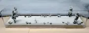 Z SCALE 16" DOUBLE-TRACK DISPLAY CASE-WINTER SNOW SCENE-FOR ANY Z TRAINS-
