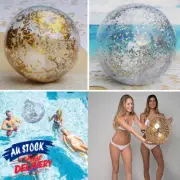 Beach Ball Floating Pool Giant Jumbo Glitter Toy Transparent Beach Ball