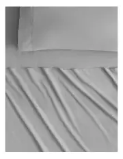 [Sheridan] Byren Percale Fitted Sheet in Lunar Grey