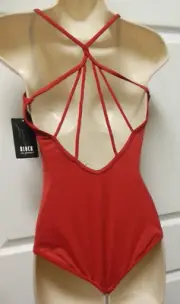 Bloch L2580 Ladies medium Red twisted loop back camisole leotard