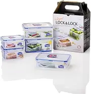 Lock & Lock Classic Rectangular Food Storage 5-Pieces Container Set