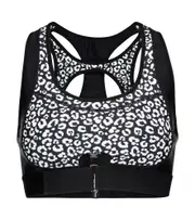 [Adam Selman Sport] Adam Selman Sport Contour leopard-print sports bra AU 8 black