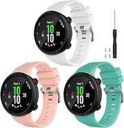 Watbro Compatible with Garmin Forerunner 45S Band, Soft Silicone Sport Replacement Watch Band, Fitness Strap Bracelet Wristband for Garmin Forerunner 45S Smartwatch