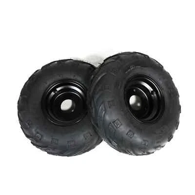 2x 145x70-6 145/70-6 Tire Wheel 3 Lug Rim ATV Go Kart Mini Bike 70 90 110 125cc