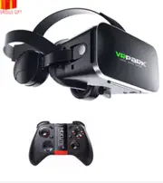 Virtual Reality VR Glasses 3D Headset Bluetooth Devices Smart Phone Helmet Goggles Lenses Smartphone Headphones Cell Mobile VR and Control B
