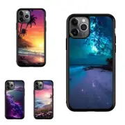 Friendly Case For iPhone 11 12 13 Pro Max Mini Night sky beach cyberpunk