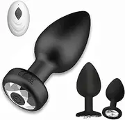 Anal Plug Vibrator with 3Pcs Butt Plug,Prostate Massager Anal Plug Vibrator,Wireless Remote Control 10 Frequency Vibration Mode, Adult Sex Toys & Games, Suitable for Men and Women and Couples Fun (Black)