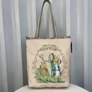 LeSportsac and Peter Rabbit Collaboration Tote Bag Beige Animal Printed New