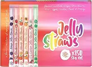 We Crush On, Jelly Straws, 150 Pack 3KG (Grape, Strawberry, Apple, Lychee, Peach and Orange)