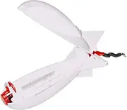 Fishing Bomb Bait, Carp Bait, Carp Fishings Tackle, Rockets Shape Fishing Feeder, Large Bomb Float Lure Baits Pellet Fishings Feeder Fishingse Tackle Nesting Tool (White)
