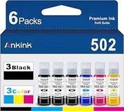 ANKINK T502 502 Ink Refill Bottles for Ecotank ET2760 ET-4760 ET2750 ET-3760 ET-2850 ET-15000 ST-4000 ST-2000 ET-3710