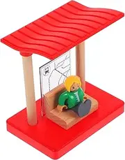 Yardwe 1Set Railway Station Platform Model DIY Simulation Train Station Accessory for Enhances Fine Motor Skills Hand Eye Coordination Educational Building for Creative