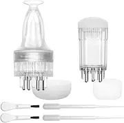 Zhaoyao 2p Minoxidil Applicator, 3ml + 8ml Scalp Oil Applicator Food Grade Silicone Hair Oil Applicator For Scalp Precisely Control Oil Scalp Applicator With Roller Ball Press Liquid Out Design