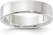 [JewelryWeb] 925 Sterling Silver Solid Polished Engravable Lightweight 5mm Flat Band Ring Jewelry for Women - Ring Size Options Range: H to Z