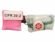 10 Pink CPR Mask with Keychain - Face Shield with GLOVES