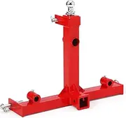3 Point Gooseneck Trailer Hitch with 2 inch Receivers for Cat1, 3000lbs Capacity 3 Point Quick Hitch Attachment with Trailer Gooseneck Trailer Ball Drawbar Fits Category 1 Tractors