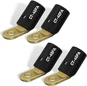 AWLOLWA 4PCS CT-40FA 45° Brass Terminals 1/0-2/0 (50-70mm²) Cable for Welding Machine Accessories